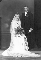 Margit och Gustaf Karlström,bröllopsfoto